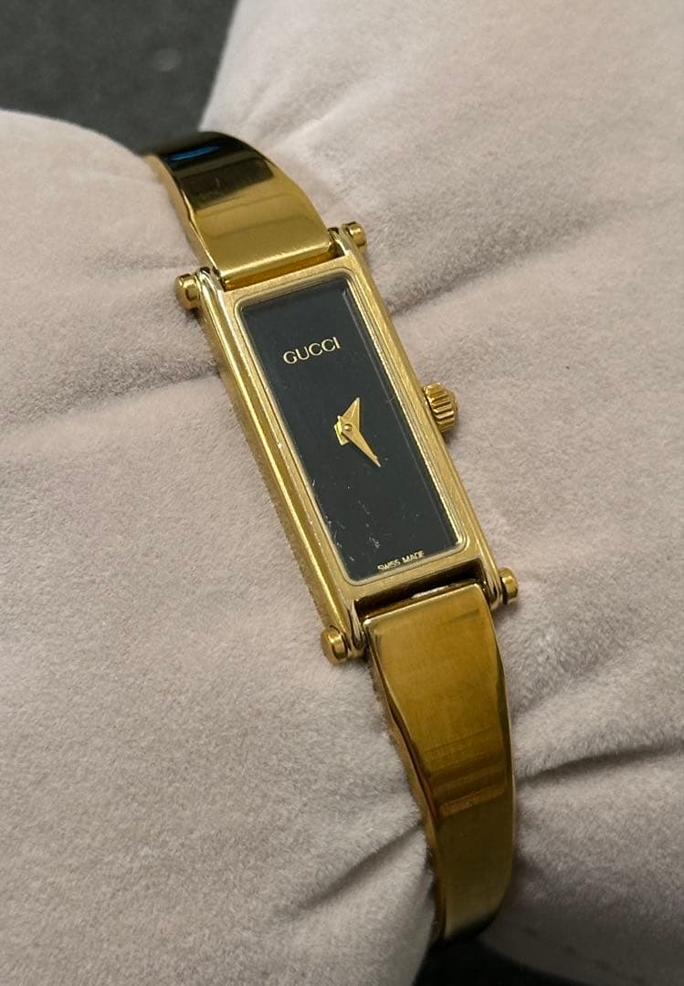 【稼動】 グッチ 腕時計 バングルウォッチ 1500 ゴールド