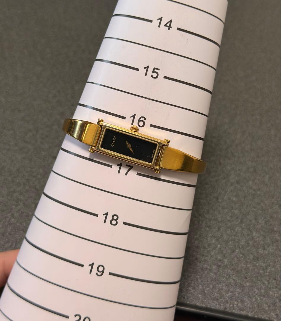 【稼動】 グッチ 腕時計 バングルウォッチ 1500 ゴールド