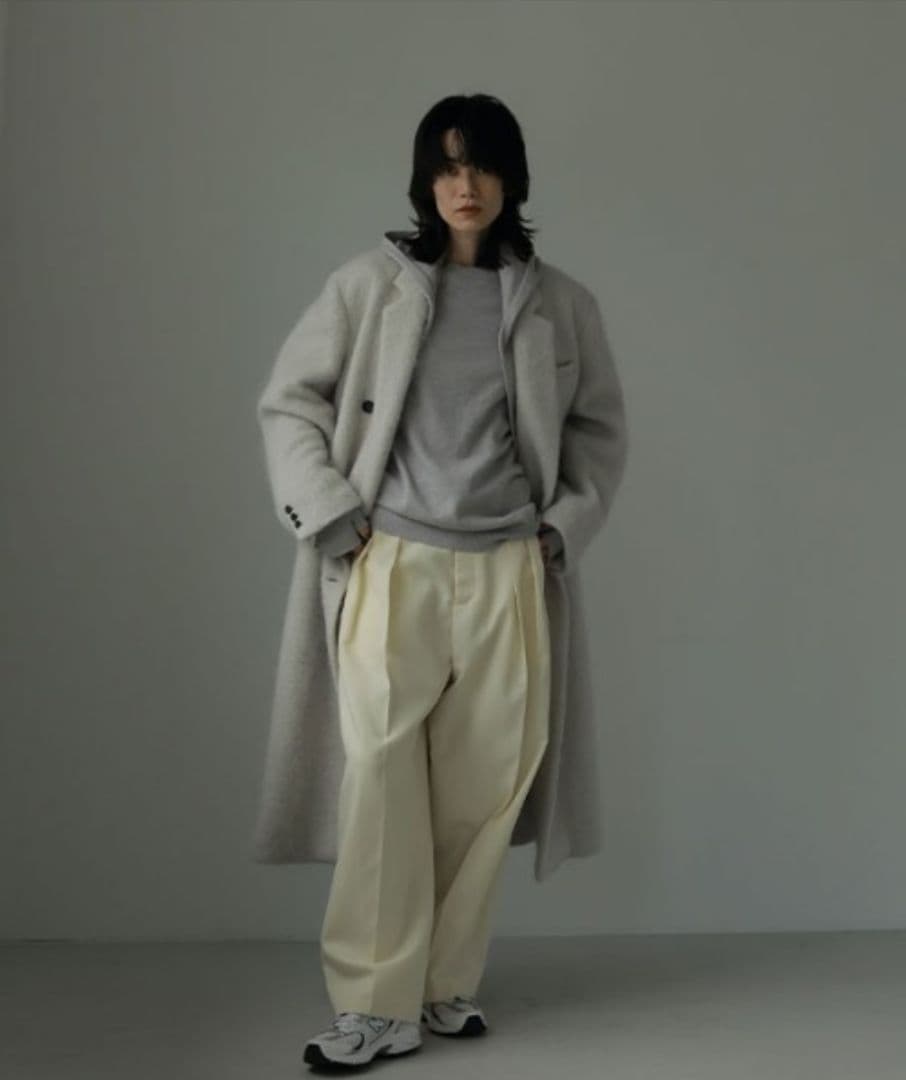 美品・ETRE TOKYO エトレトウキョウ ウールシャギーチェスターコート