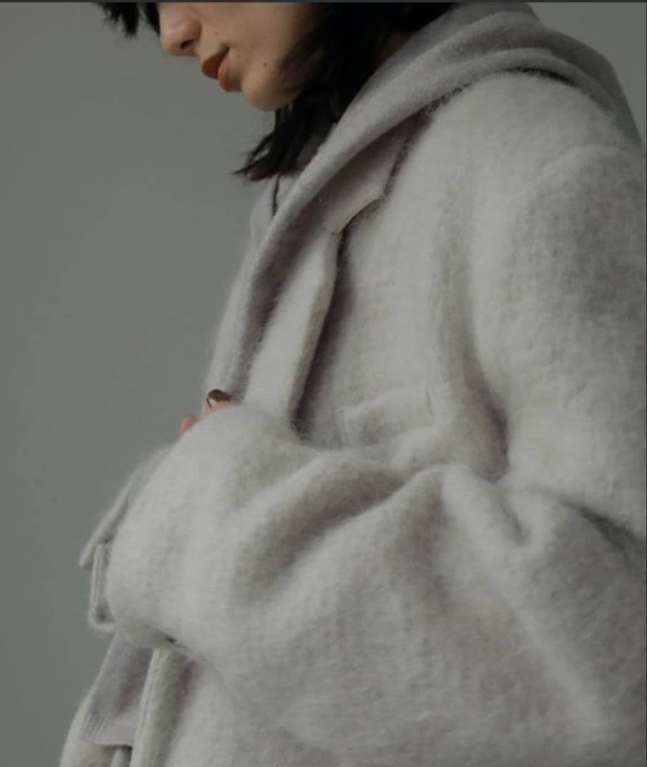 美品・ETRE TOKYO エトレトウキョウ ウールシャギーチェスターコート