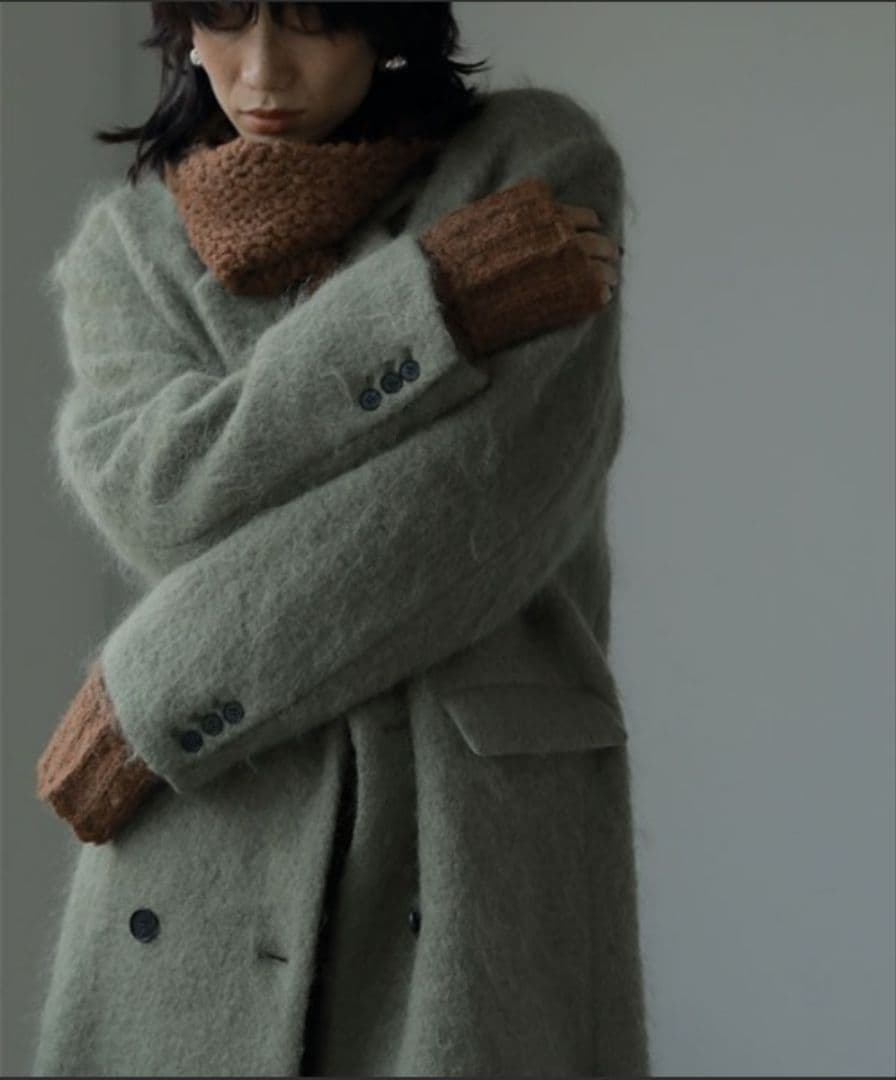 美品・ETRE TOKYO エトレトウキョウ ウールシャギーチェスターコート