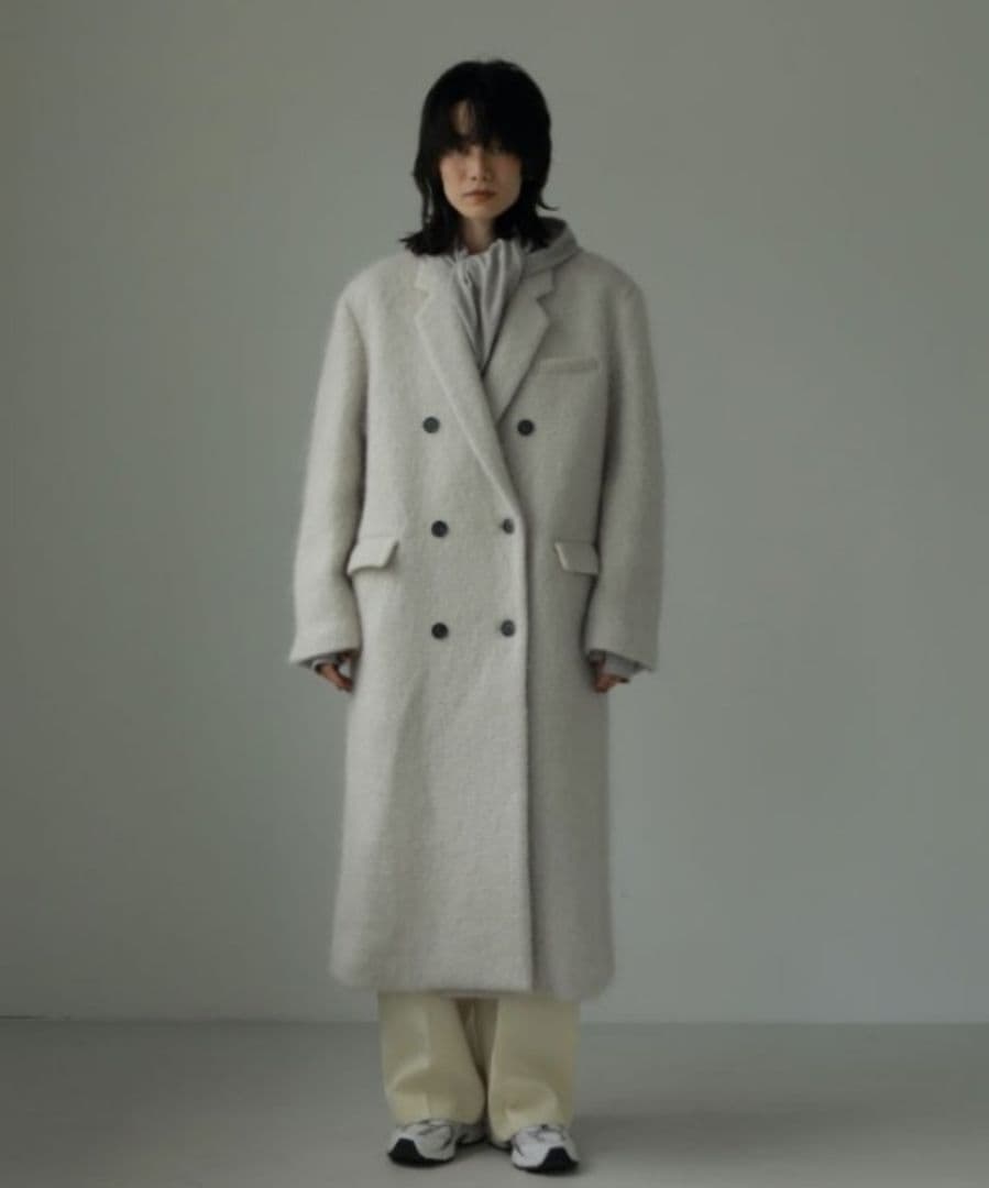 美品・ETRE TOKYO エトレトウキョウ ウールシャギーチェスターコート