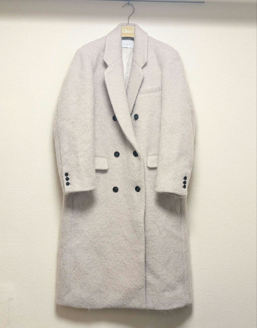 美品・ETRE TOKYO エトレトウキョウ ウールシャギーチェスターコート