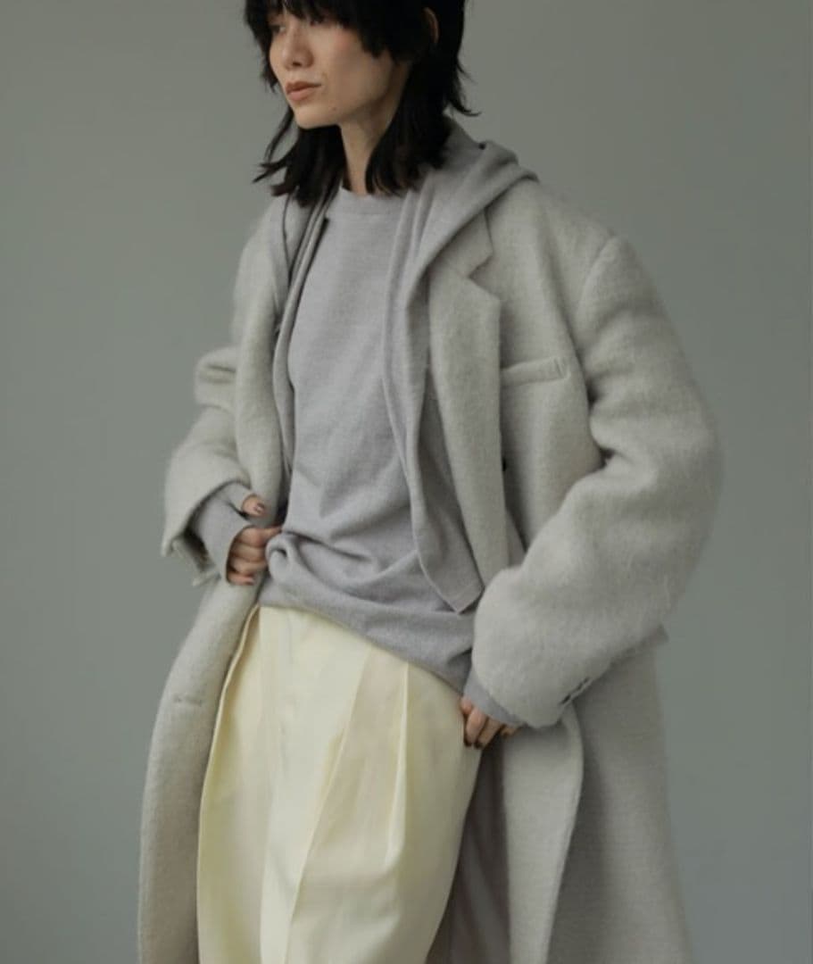 美品・ETRE TOKYO エトレトウキョウ ウールシャギーチェスターコート