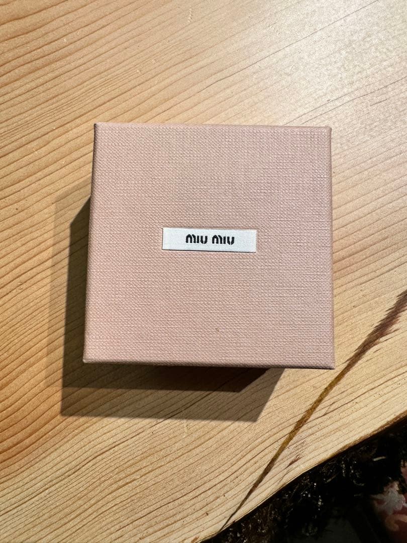 miumiu ミュウミュウ 51F092 ロゴ バレッタ ビジュー　ヘアピン