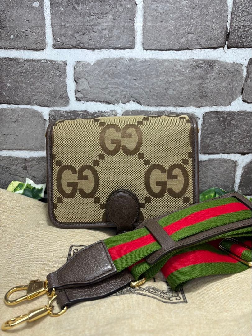 ⭐️美品⭐️ GUCCI ジャンボGGキャンバスミニショルダーバッグ
