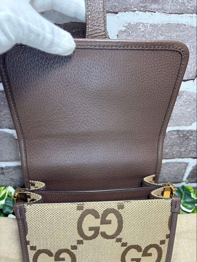 ⭐️美品⭐️ GUCCI ジャンボGGキャンバスミニショルダーバッグ