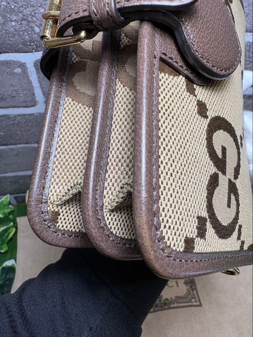⭐️美品⭐️ GUCCI ジャンボGGキャンバスミニショルダーバッグ