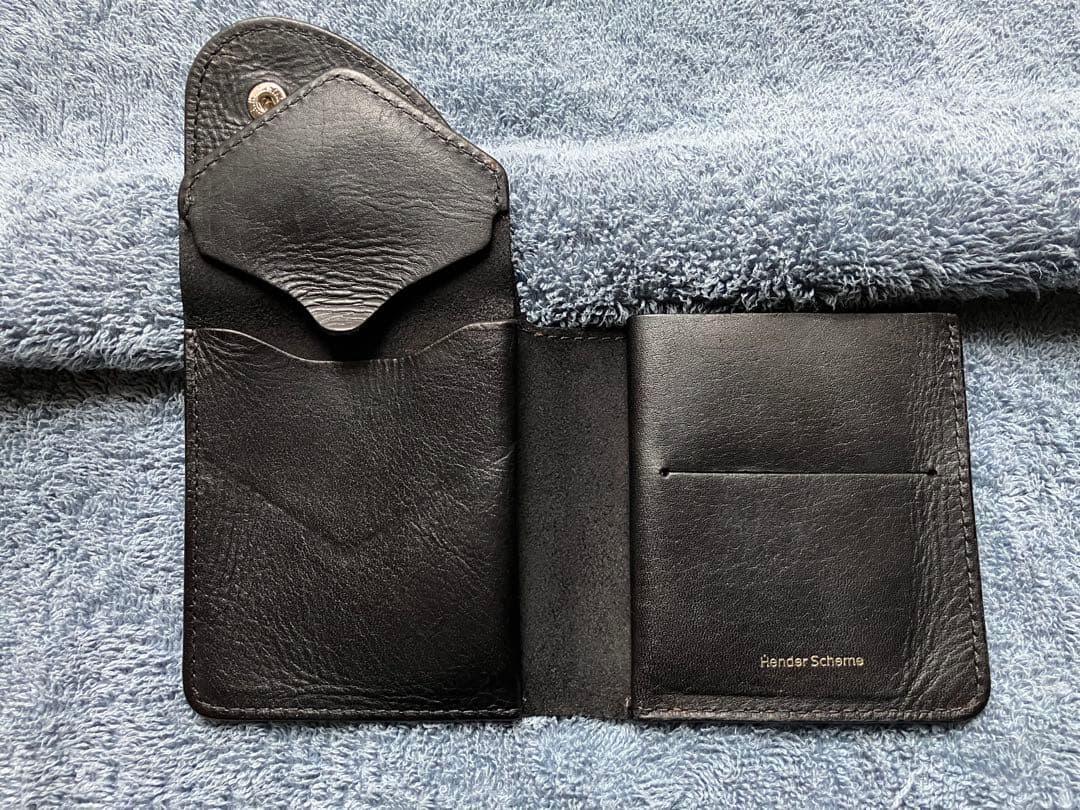 Hender Scheme ブラック 二つ折り財布 エンダースキーマ