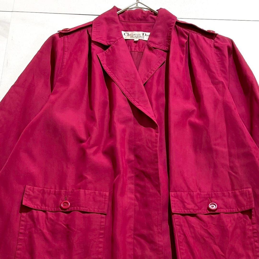 Christian Dior vintage SILK ロングコート 紫 7号