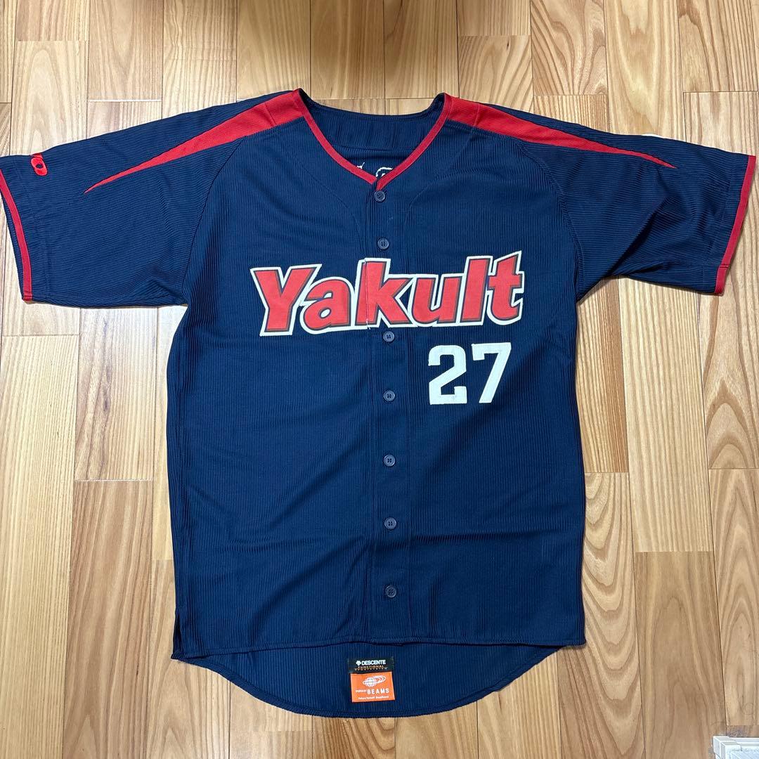 【美品】ヤクルトスワローズ レプリカユニフォーム 古田 #27 FREEサイズ