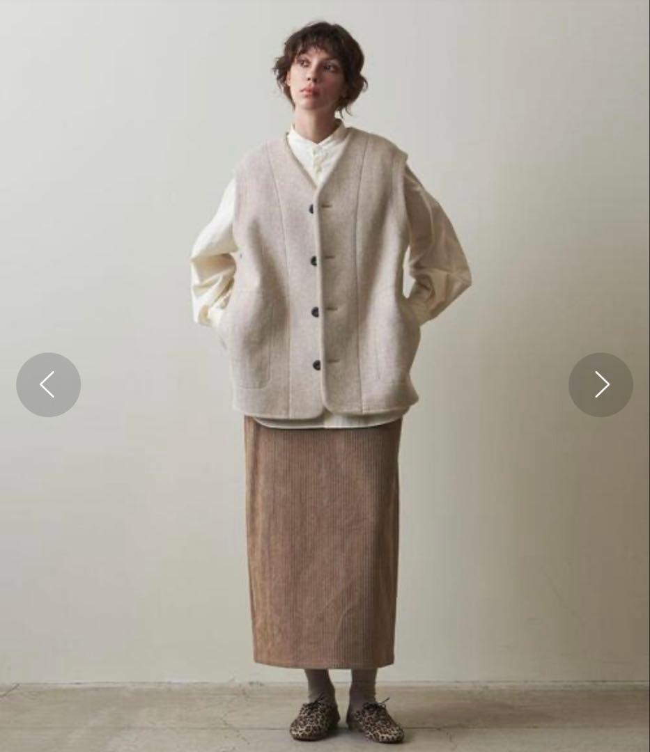 ＜Steven Alan＞ダブルクロス ベスト　ベージュ