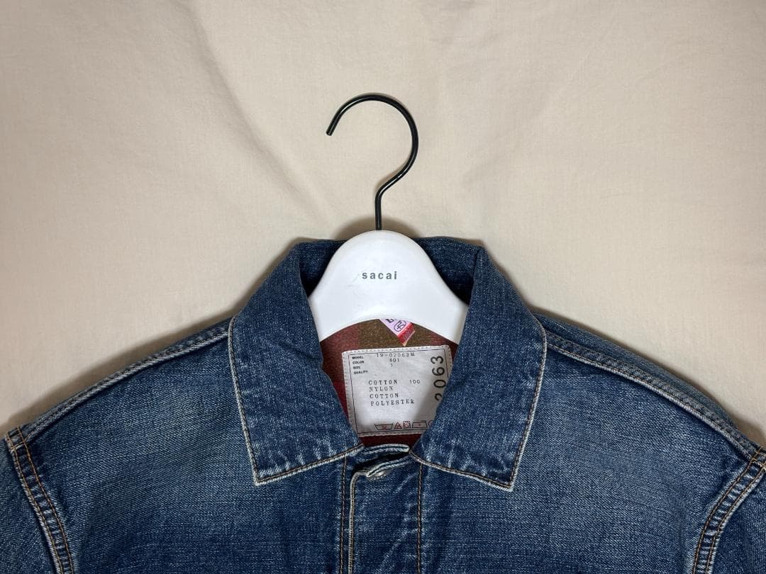sacai MA-1 デニム コンビネーション ジャケット ドッキング