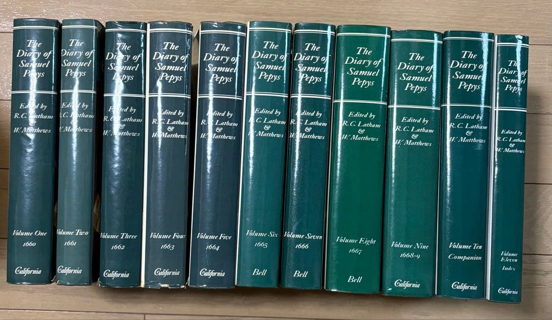 サミュエル・ピープス日記 全11巻〔Latham＝Matthews版〕英文