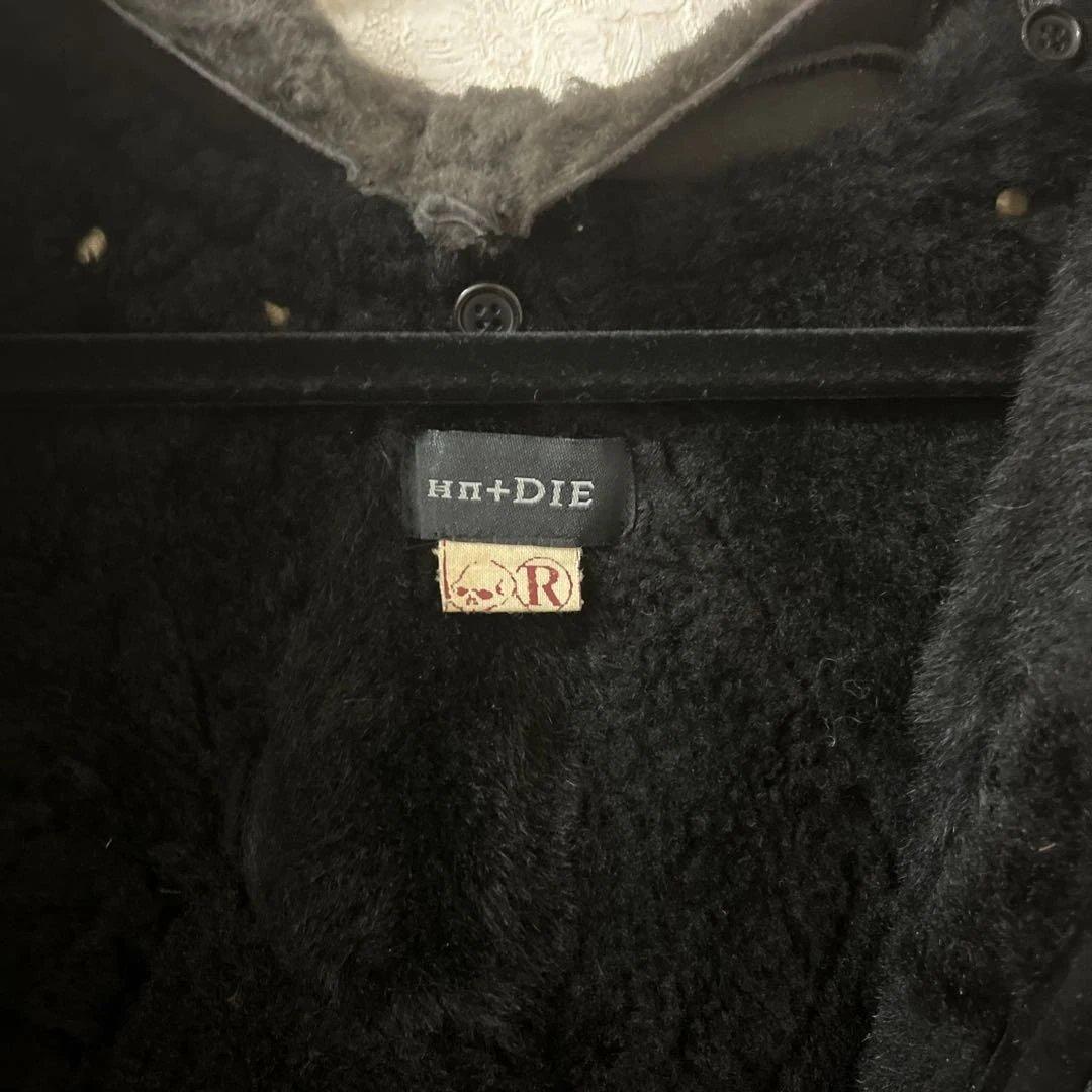 d*7様 Hn+DIE ファー付きブラックベスト 羊毛　hnaoto