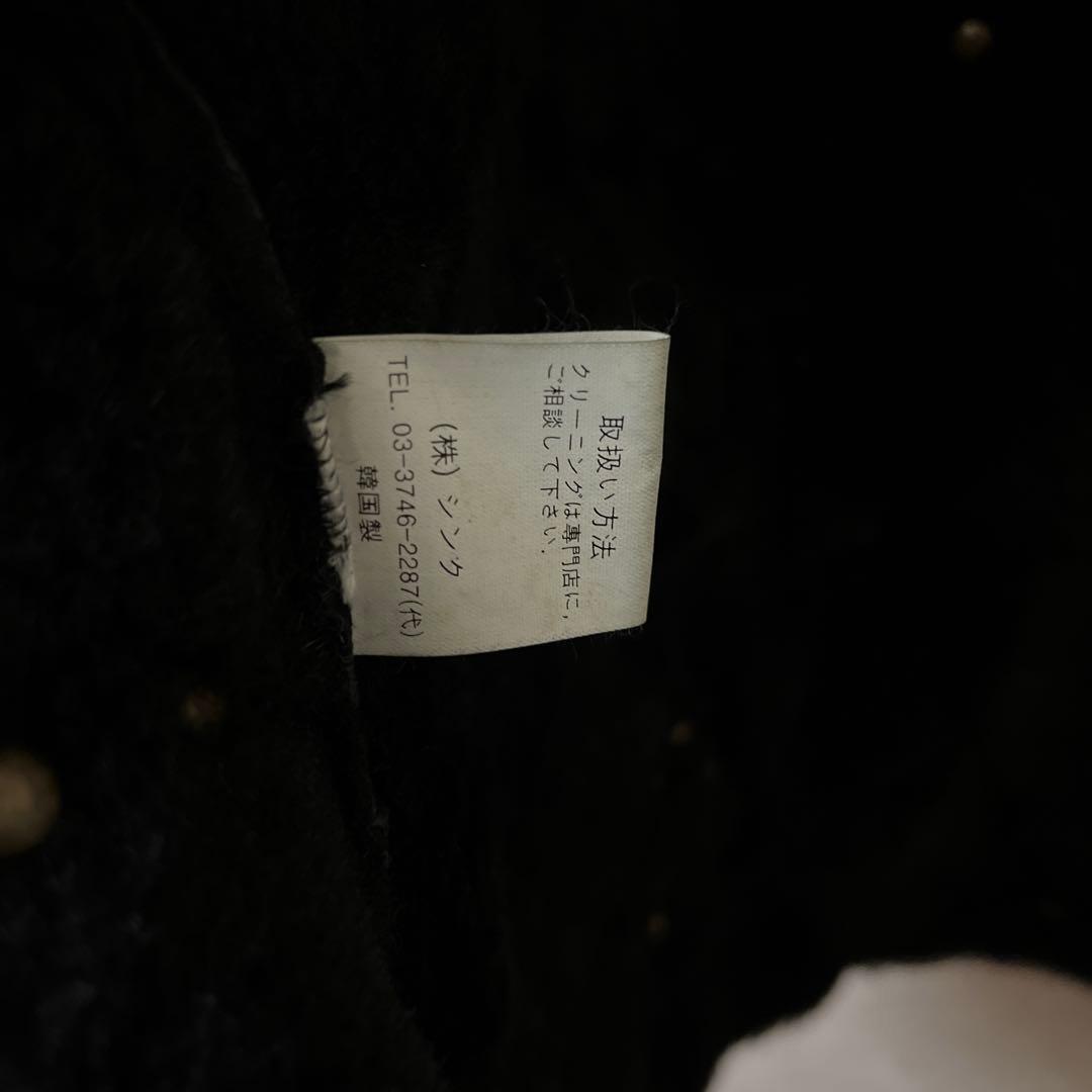 d*7様 Hn+DIE ファー付きブラックベスト 羊毛　hnaoto