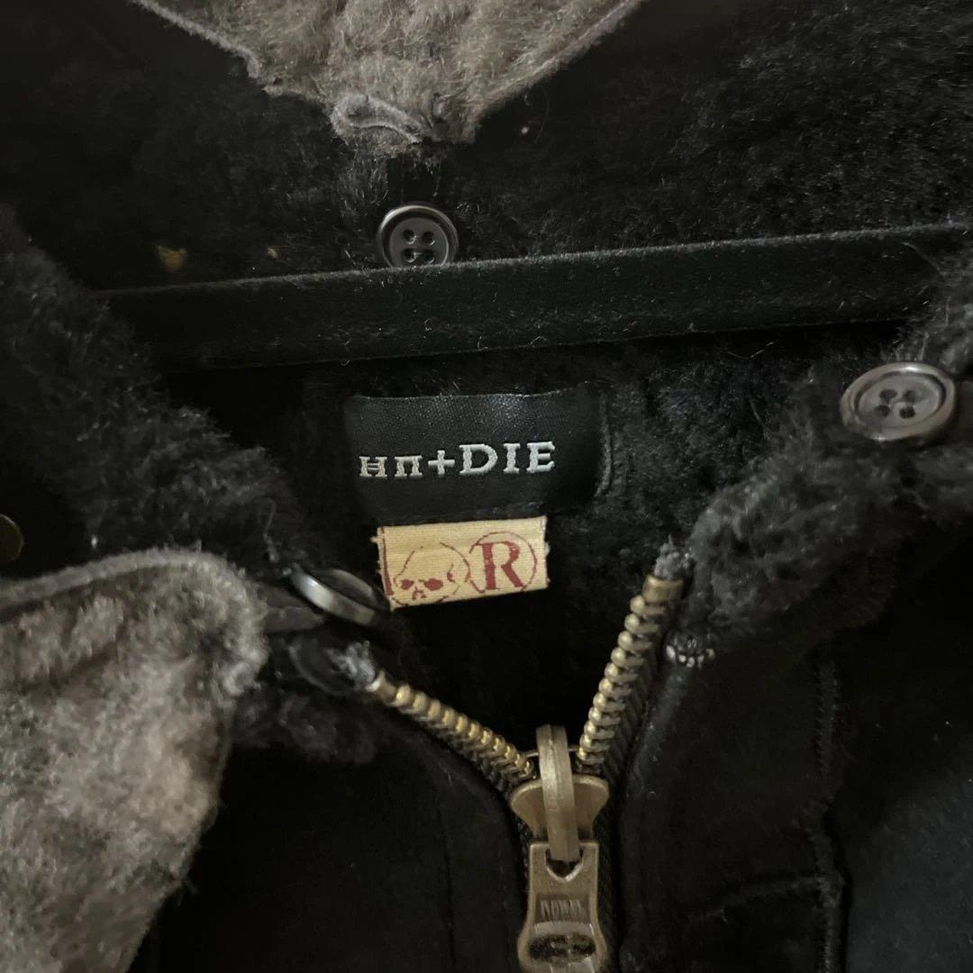 d*7様 Hn+DIE ファー付きブラックベスト 羊毛　hnaoto