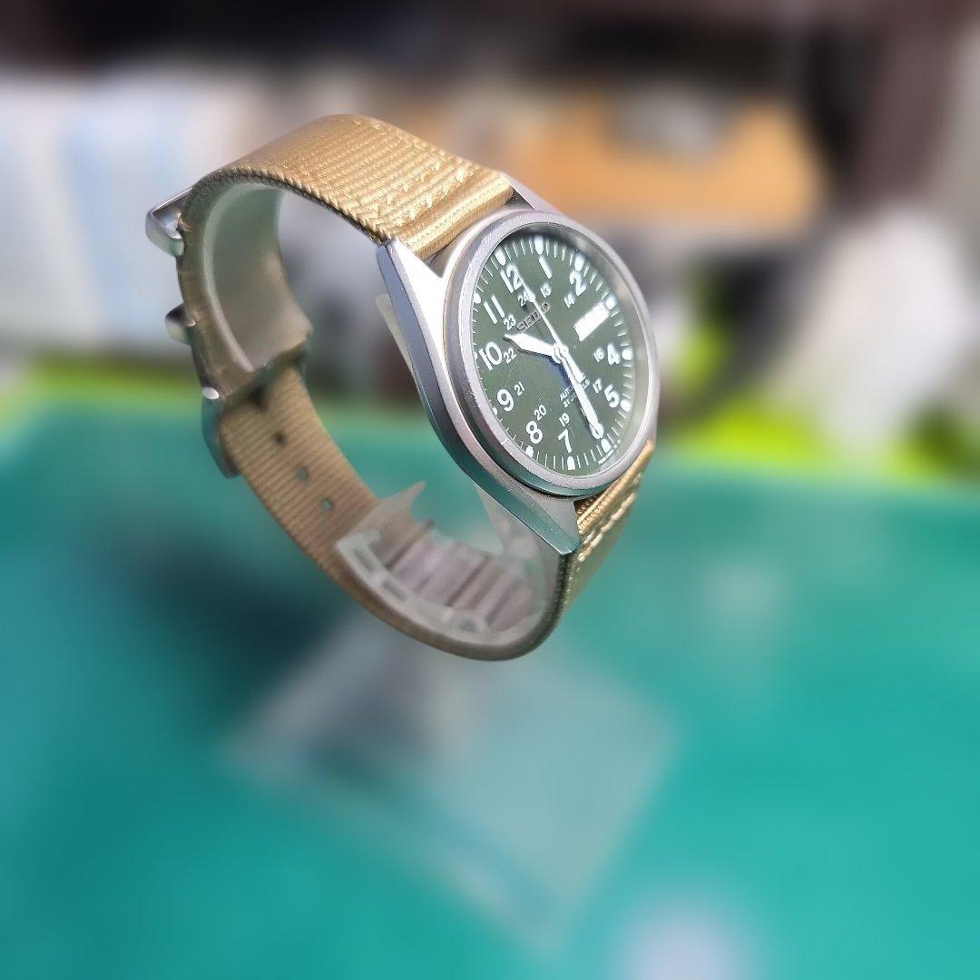 セイコー 7S26 21jewels自動巻き時計 グリーン文字盤