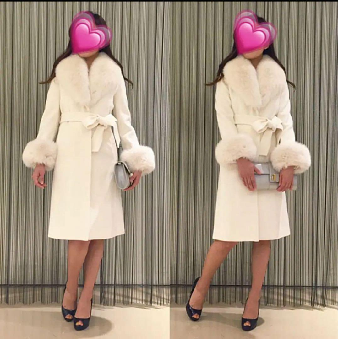PINKY&DIANNE アンゴラ　ファーコートsize40