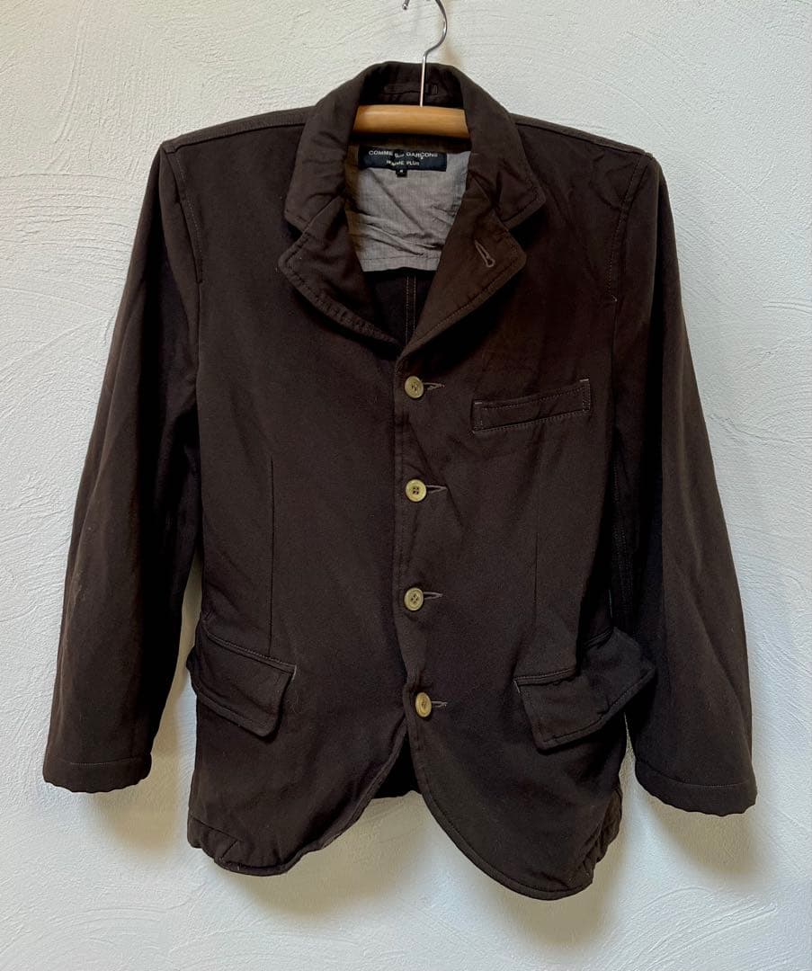 COMME des GARCONS PLUS 縮絨 ジャケット ブラウン S