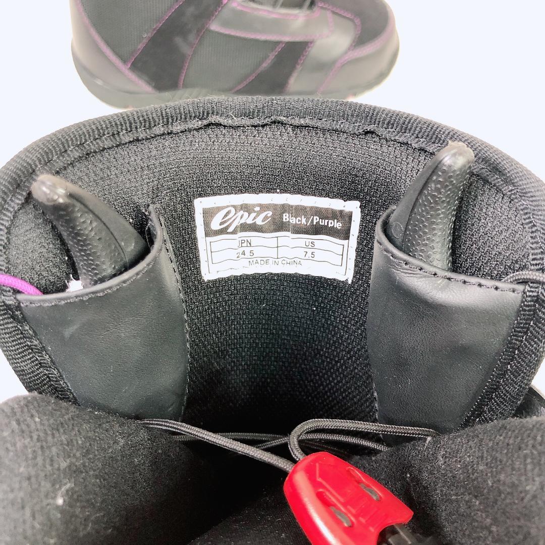 EPIC スノーボードブーツ 24.5cm ブラック/パープル