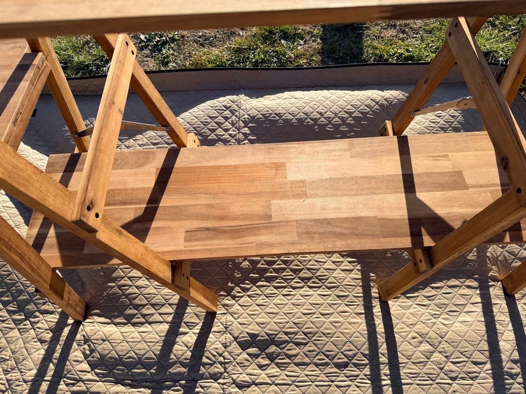 ベルVISION PEAKS アカシアキッチンラック、オプションテーブル×