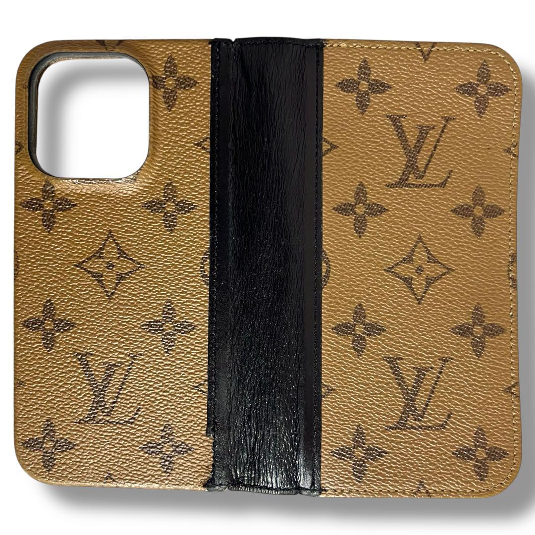 ルイヴィトン iPhone 14 Pro ケース モノグラム リバース 手帳型