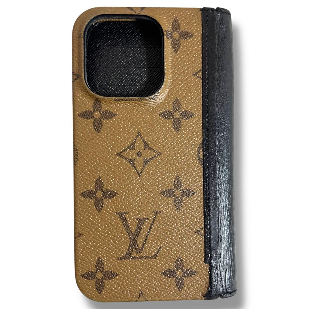 ルイヴィトン iPhone 14 Pro ケース モノグラム リバース 手帳型