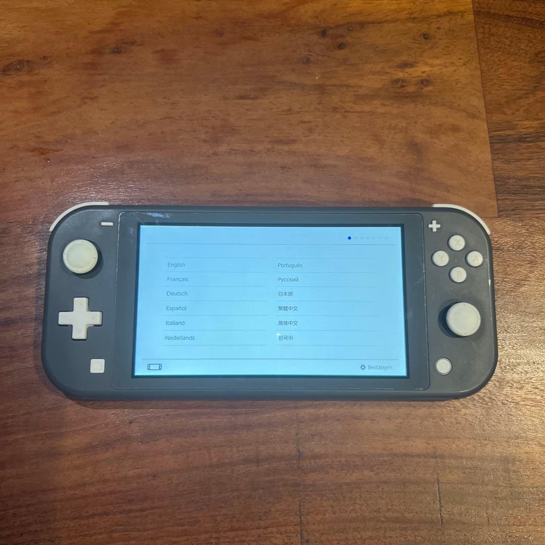 Switch Lite グレー 本体 (訳ありジャンク品)専用ケース付き