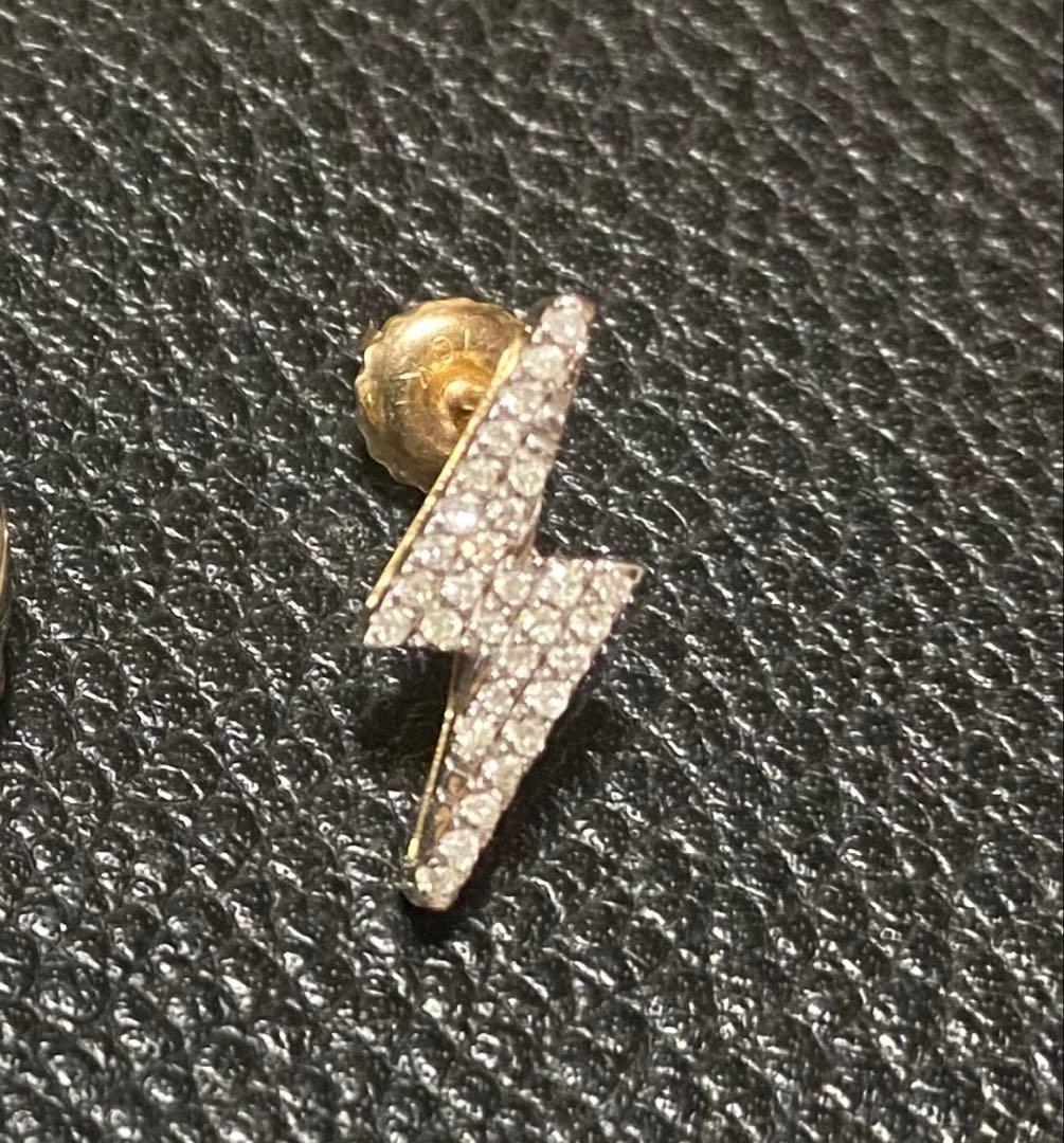 アヴァランチ　イナズマピアス　K10 ダイヤモンド