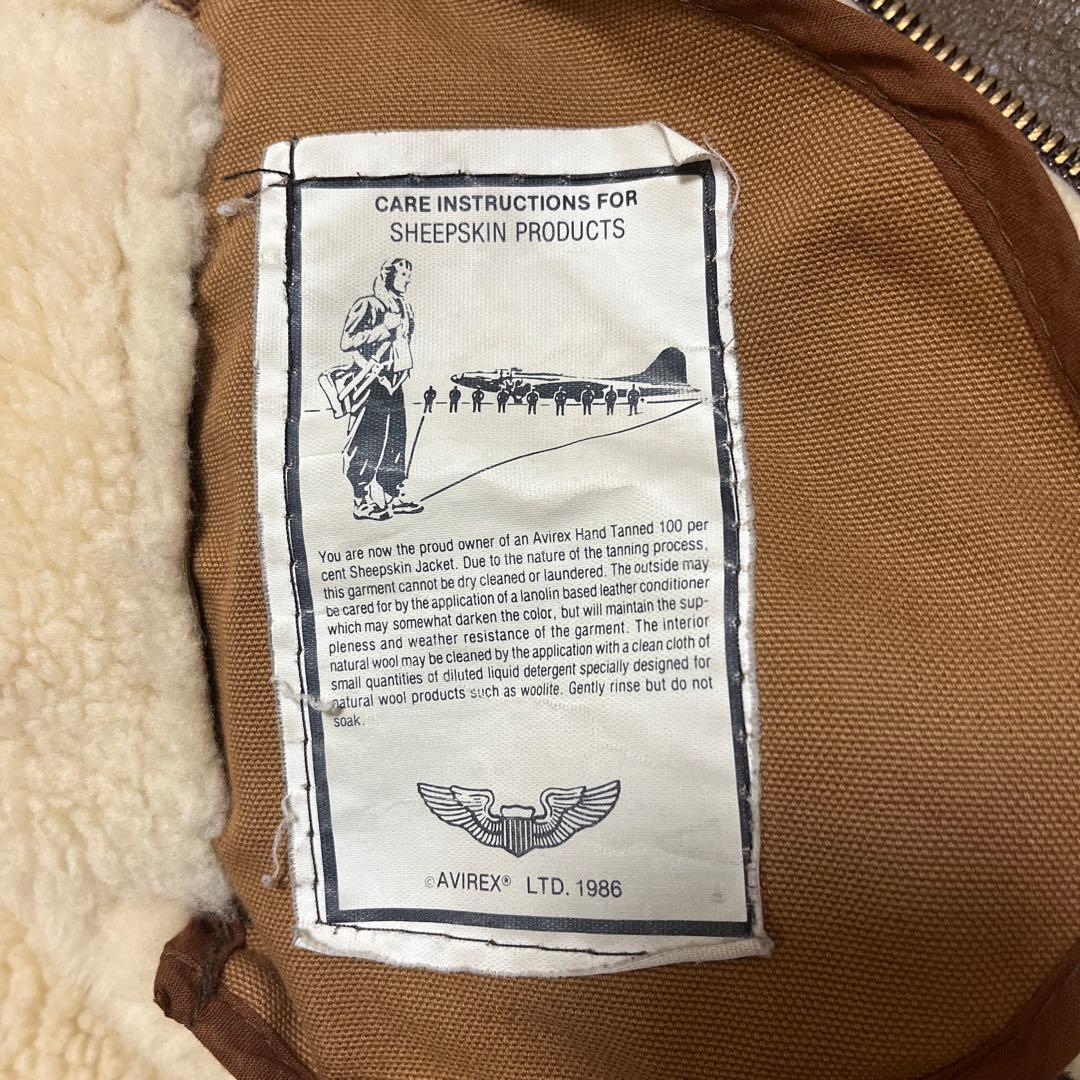 AVIREX B3レザージャケット メンズ40