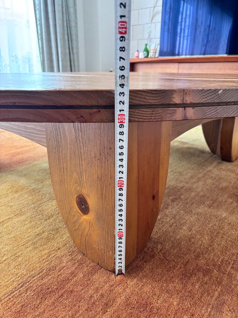 広松木工　円形木製テーブル 約126cm