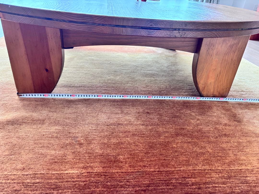 広松木工　円形木製テーブル 約126cm