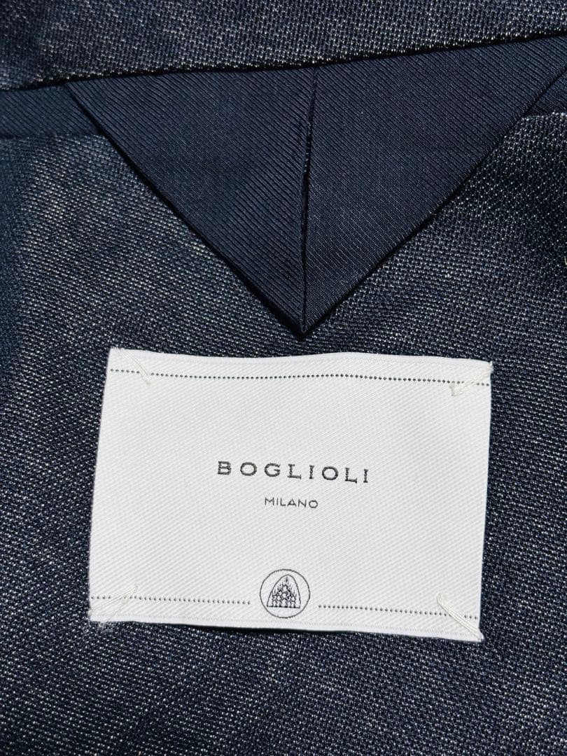 【美品】ボリオリKジャケット コットン生地 ネイビー サイズ54