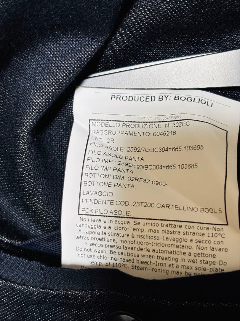 【美品】ボリオリKジャケット コットン生地 ネイビー サイズ54