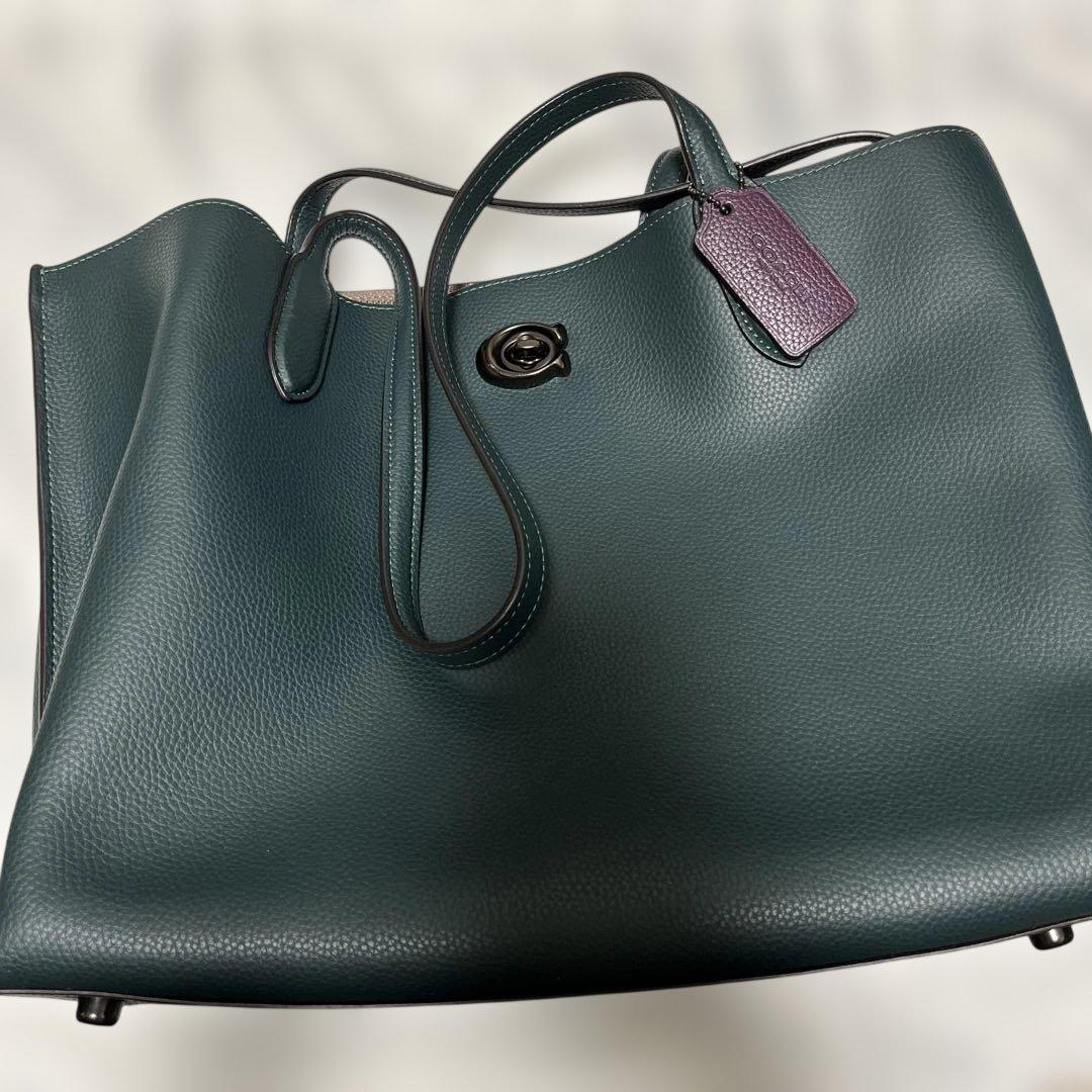 COACH ウィロウ トート ウィズ シグネチャー キャンバス インテリア