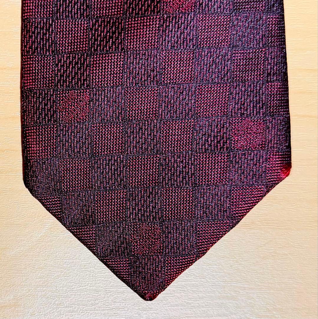 ルイ・ヴィトン ダミエ シルクネクタイ LOUIS VUITTON LV