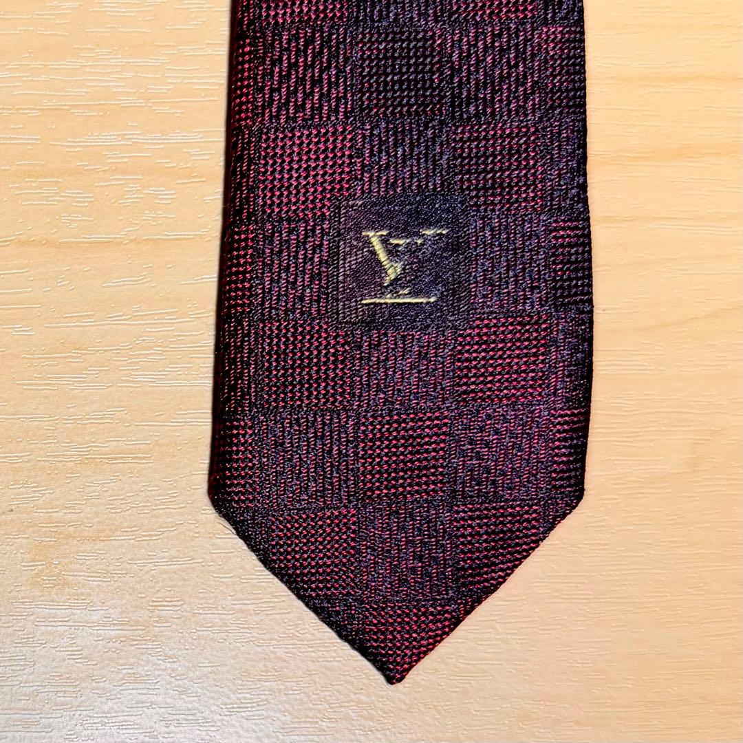 ルイ・ヴィトン ダミエ シルクネクタイ LOUIS VUITTON LV