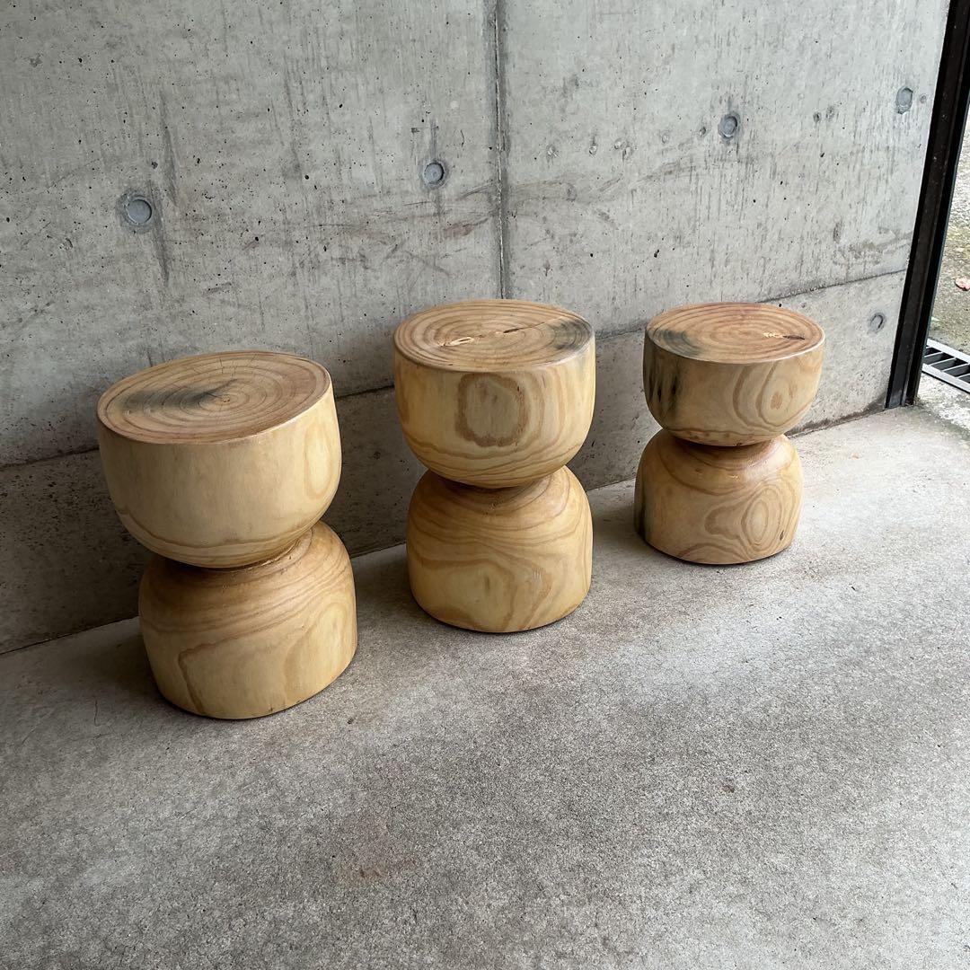 天然木アートスツール(A)