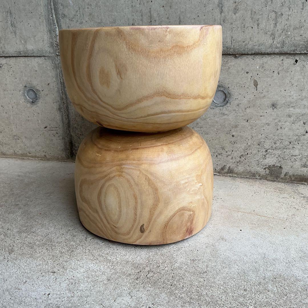 天然木アートスツール(A)