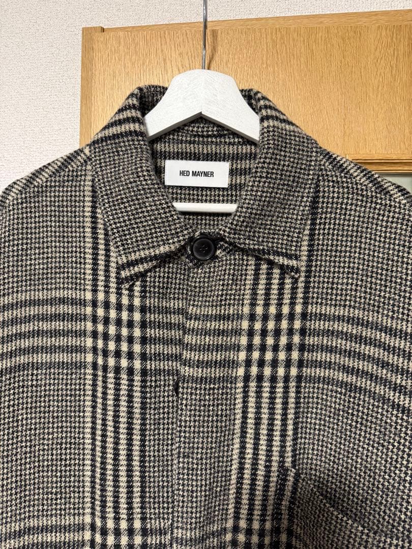 Hed Maynerチェック柄 ロングコート Long Coat