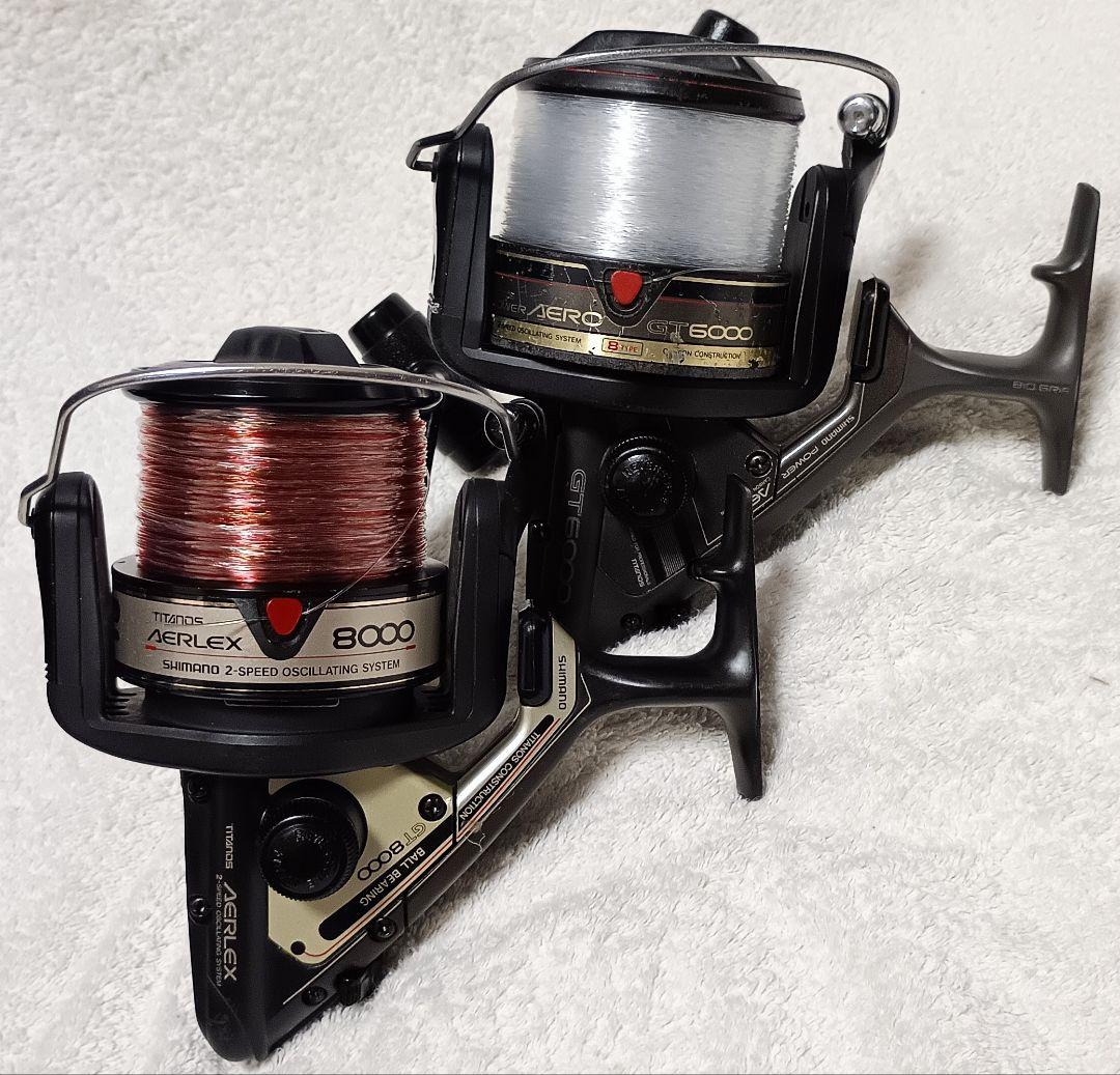 シマノチタノスエアレックスGT8000パワーエアロGT6000遠投カゴ釣り専用機