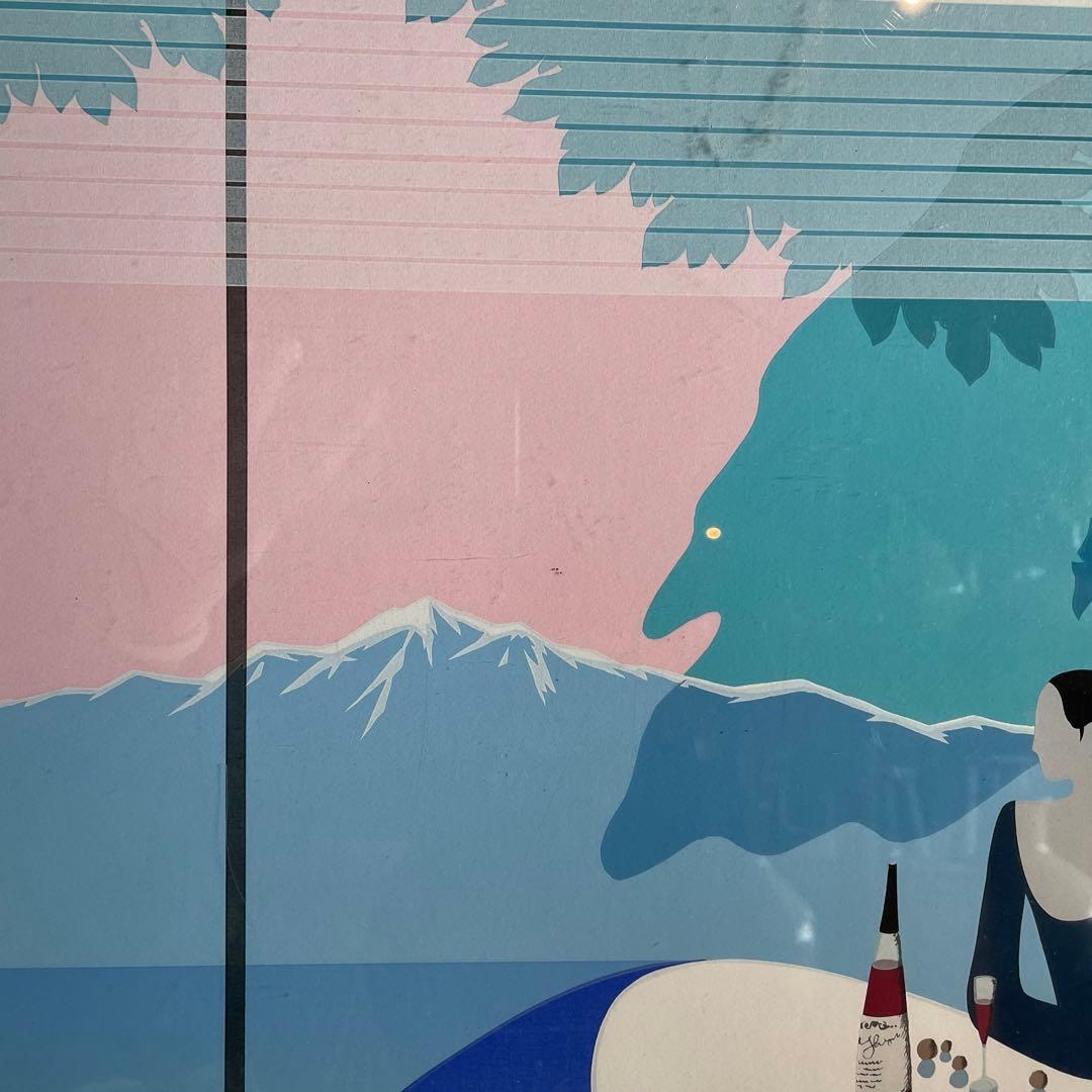 平野琳人　リトグラフ　作者鉛筆サイン入　額付き　人物画　風景画　25.11.20