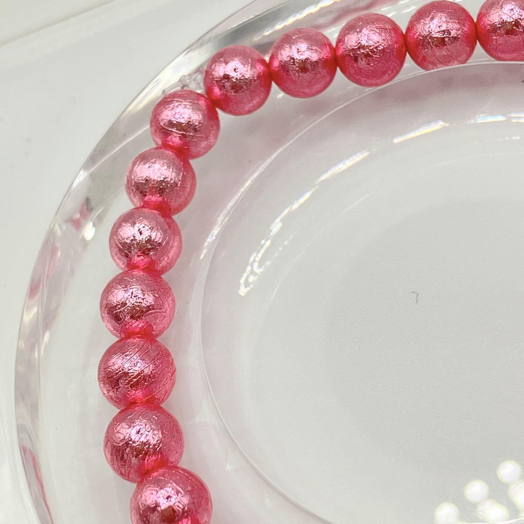 野*猫様 年末大セール！ピンク♡ギベオン隕石 ブレスレット6mm メテオライト鑑