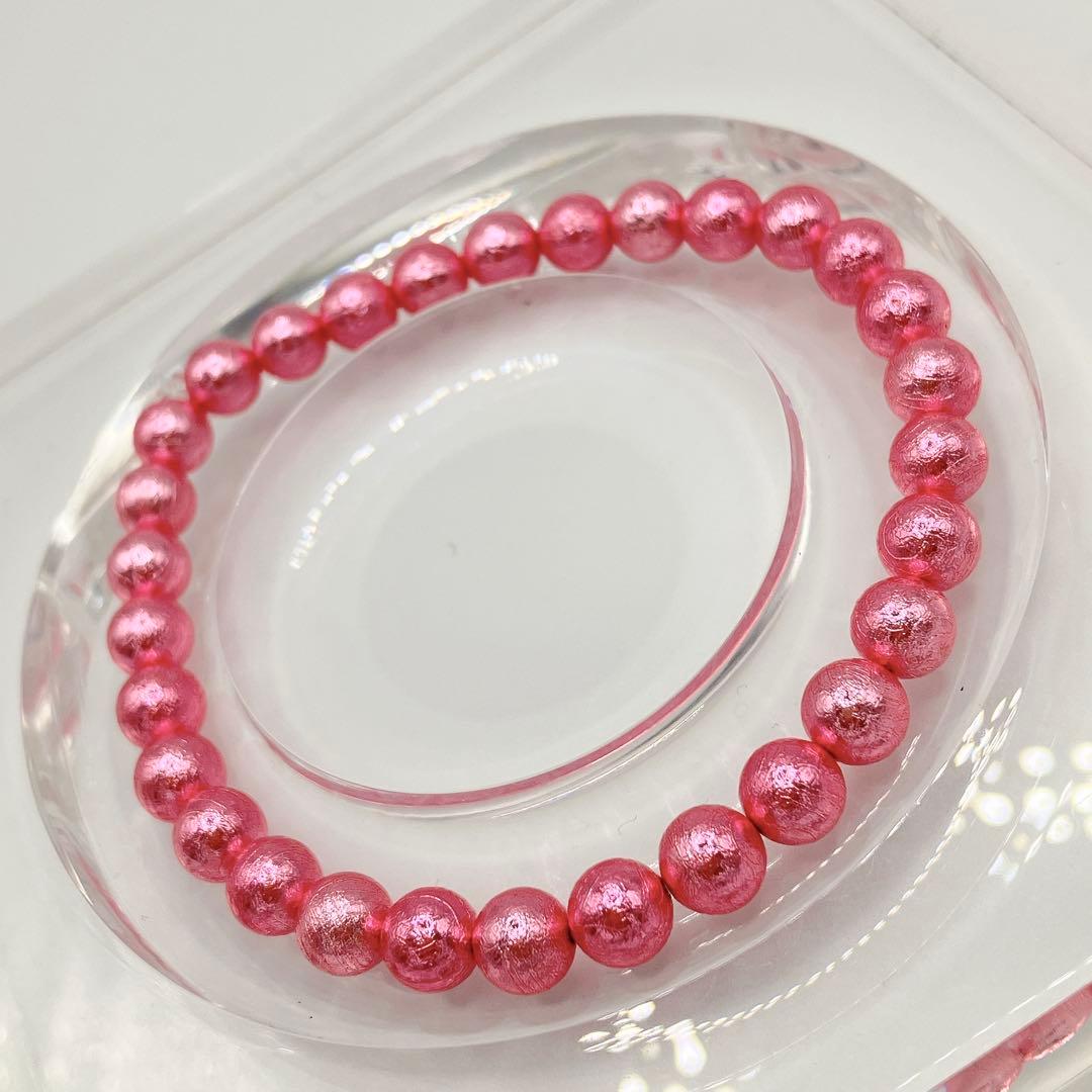野*猫様 年末大セール！ピンク♡ギベオン隕石 ブレスレット6mm メテオライト鑑