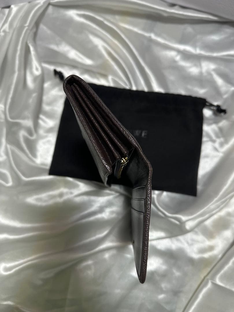 monecco さま専用LOEWE アナグラムブラウンレザー財布　美品