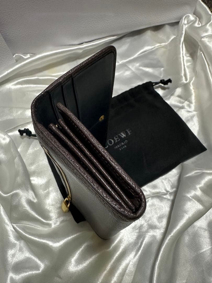 monecco さま専用LOEWE アナグラムブラウンレザー財布　美品
