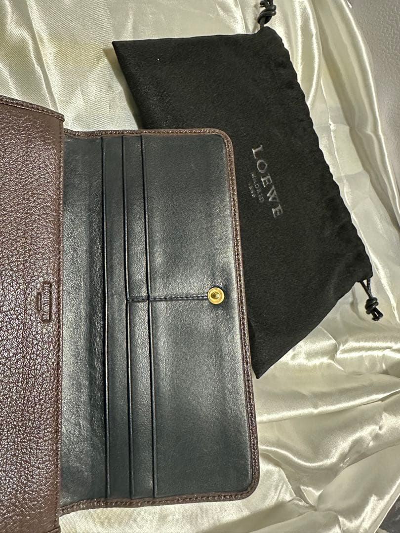 monecco さま専用LOEWE アナグラムブラウンレザー財布　美品