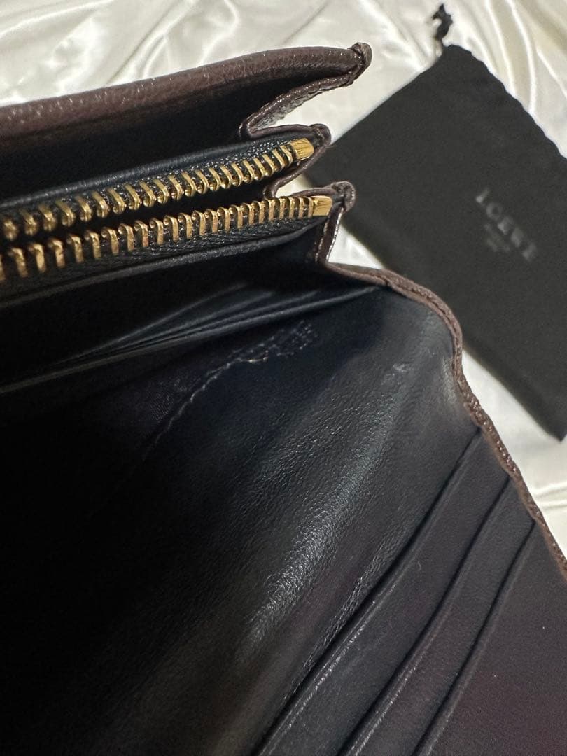 monecco さま専用LOEWE アナグラムブラウンレザー財布　美品