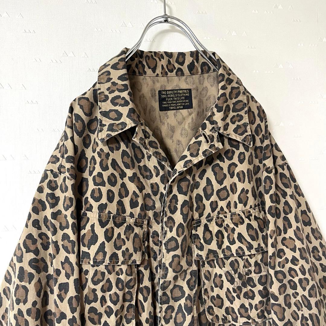 美品 24FW ワコマリア レオパード ジャングル ファティーグ ジャケット
